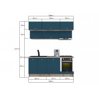 Bucatarie ZONE 200 FRONT PAL K002 / decor 0244